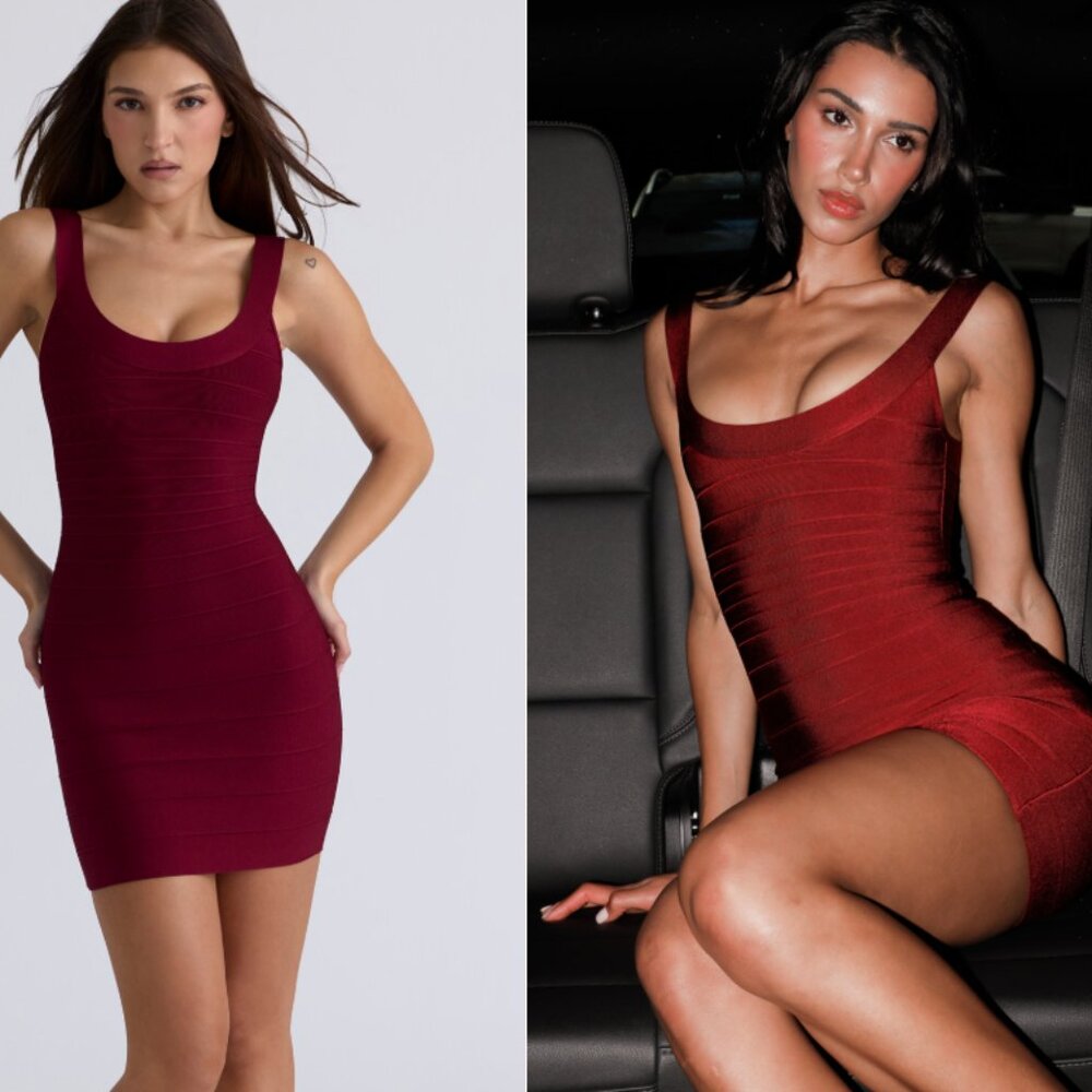 House of CB 'The OG' ruby bandage mini dress NWT